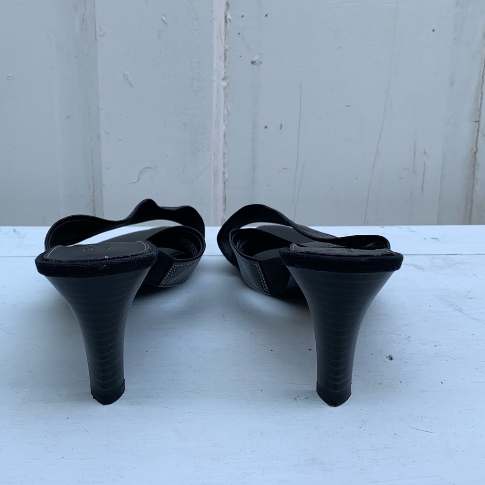 Axcess black leather open toe Size 9 - Picture 3 of 5